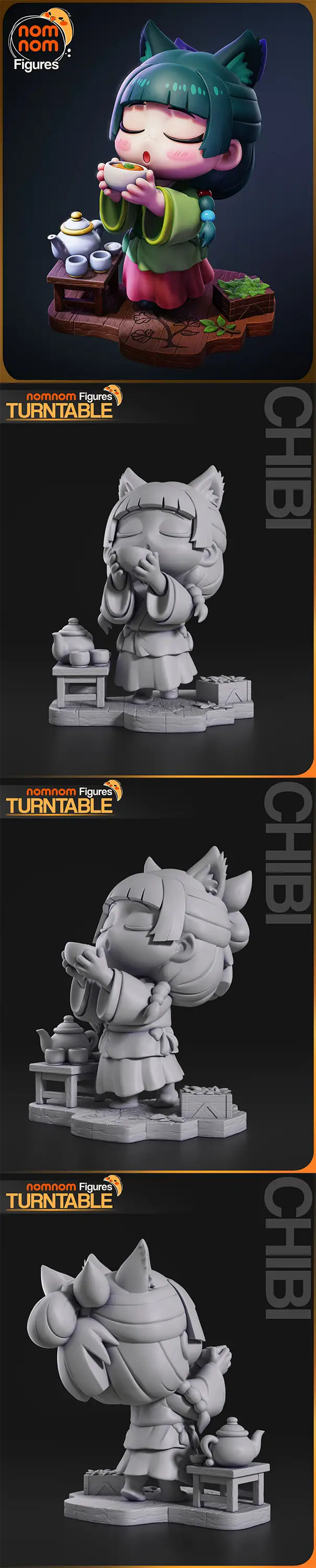 Nomnom Figures – Chibi Maomao – Apothecary Diaries – 3D Print