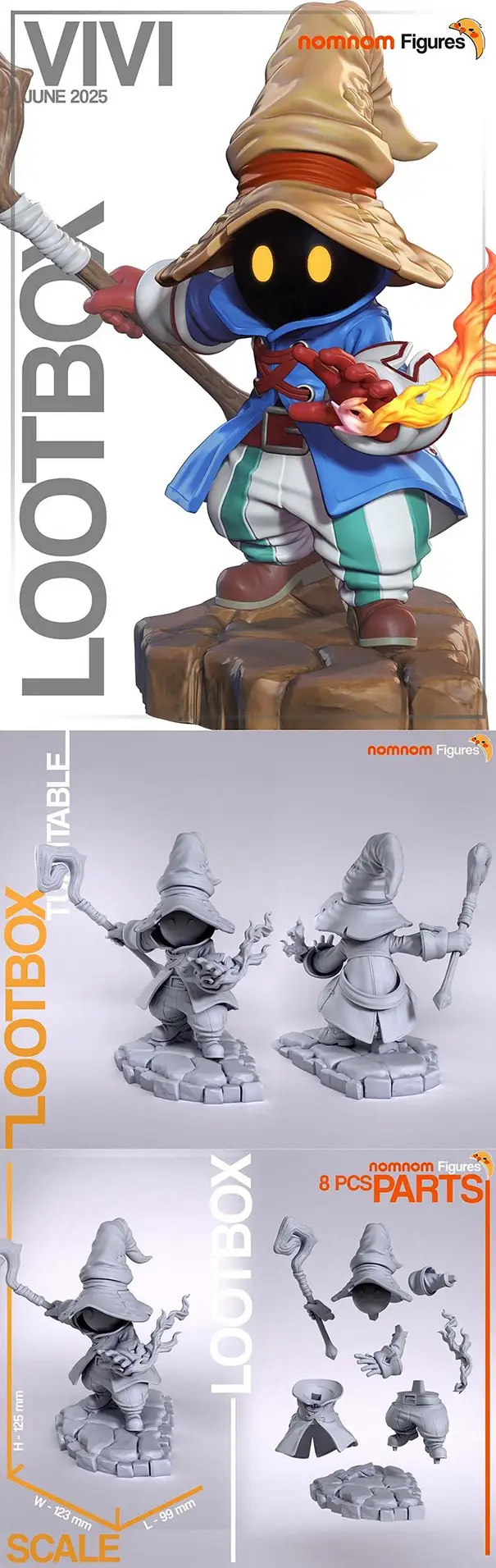 Nomnom Figures – Vivi Ornitier – Final Fantasy IX – 3D Print