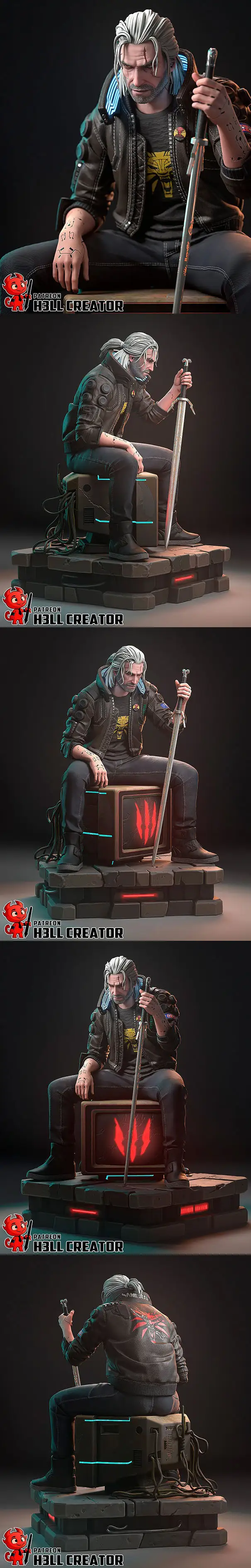 H3LL Creator – Silverronin (Geralt) – 3D Print